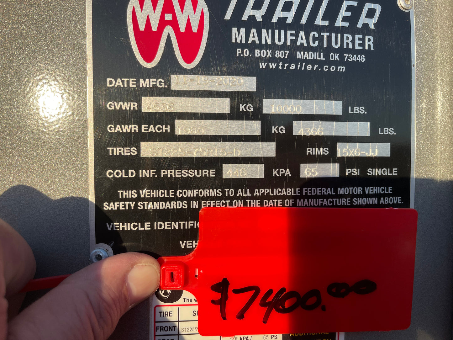 2021 W-W Stock Trailer